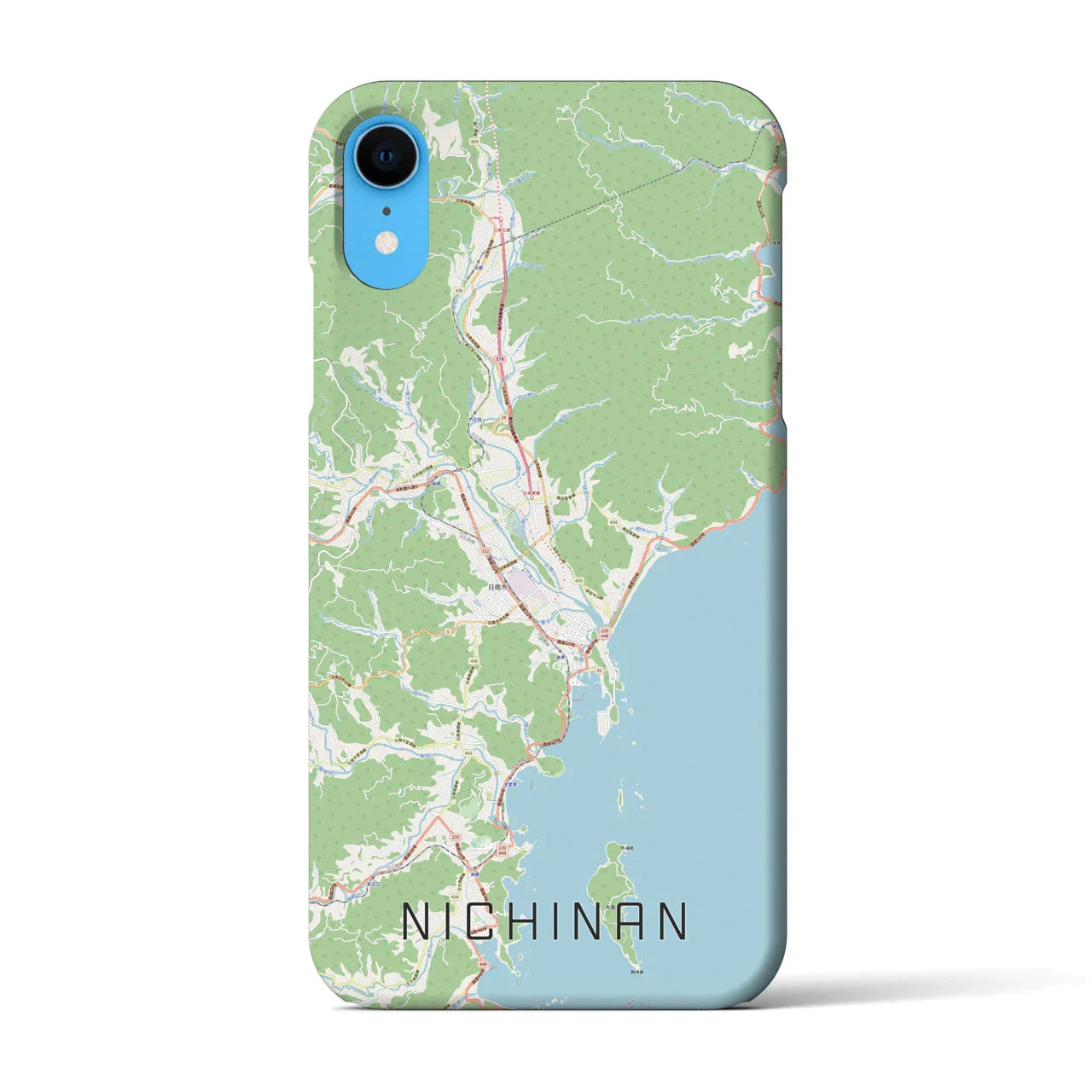 【日南(宮崎県)】地図柄iPhoneケース(バックカバータイプ)