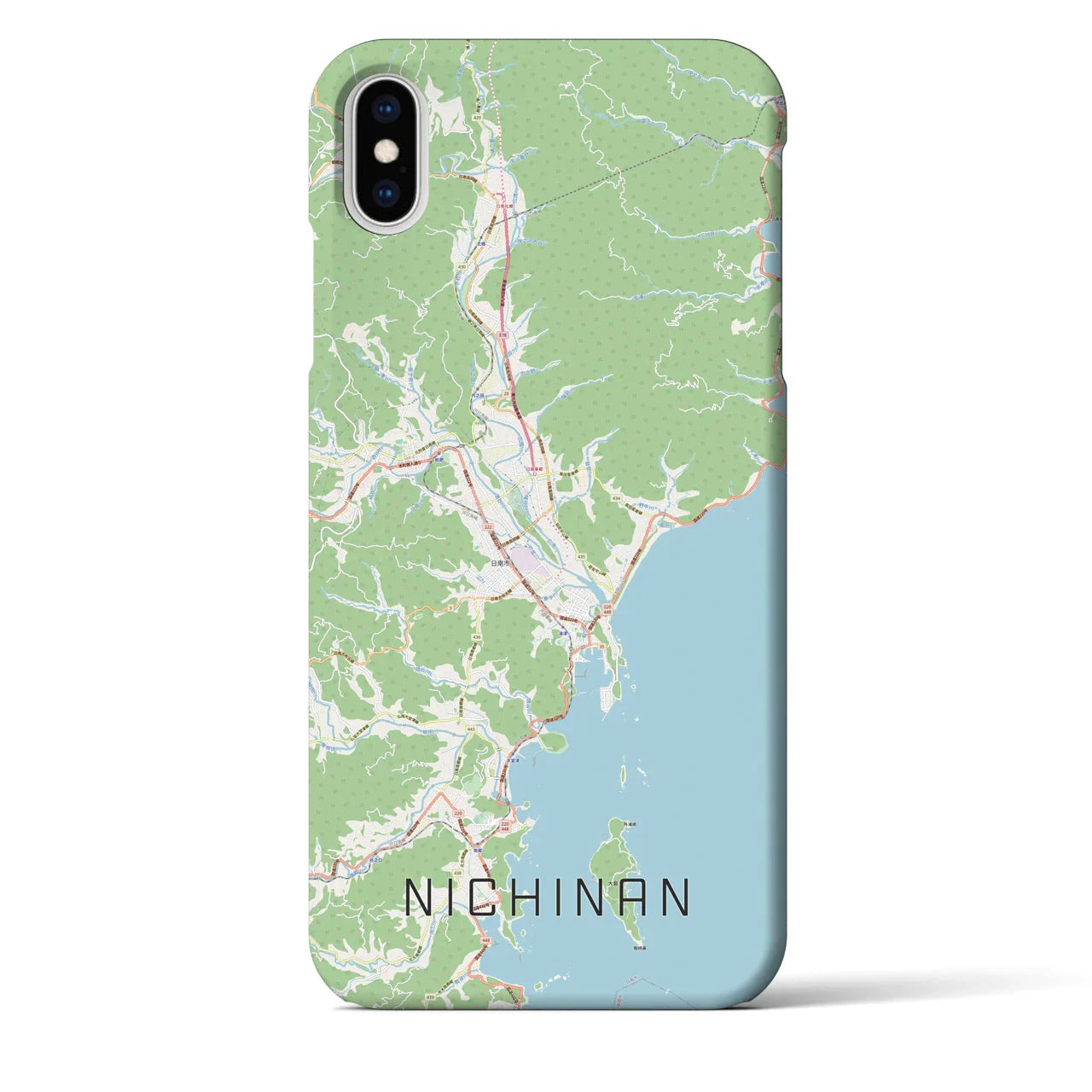 【日南(宮崎県)】地図柄iPhoneケース(バックカバータイプ)