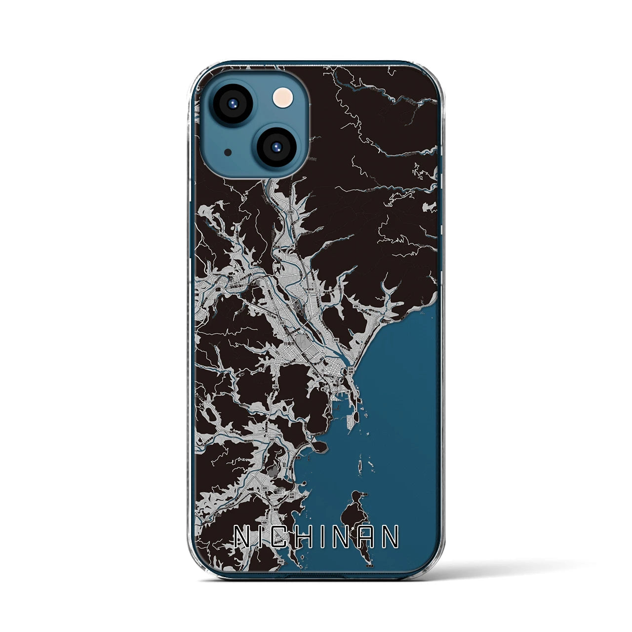 【日南(宮崎県)】地図柄iPhoneケース(クリアタイプ)