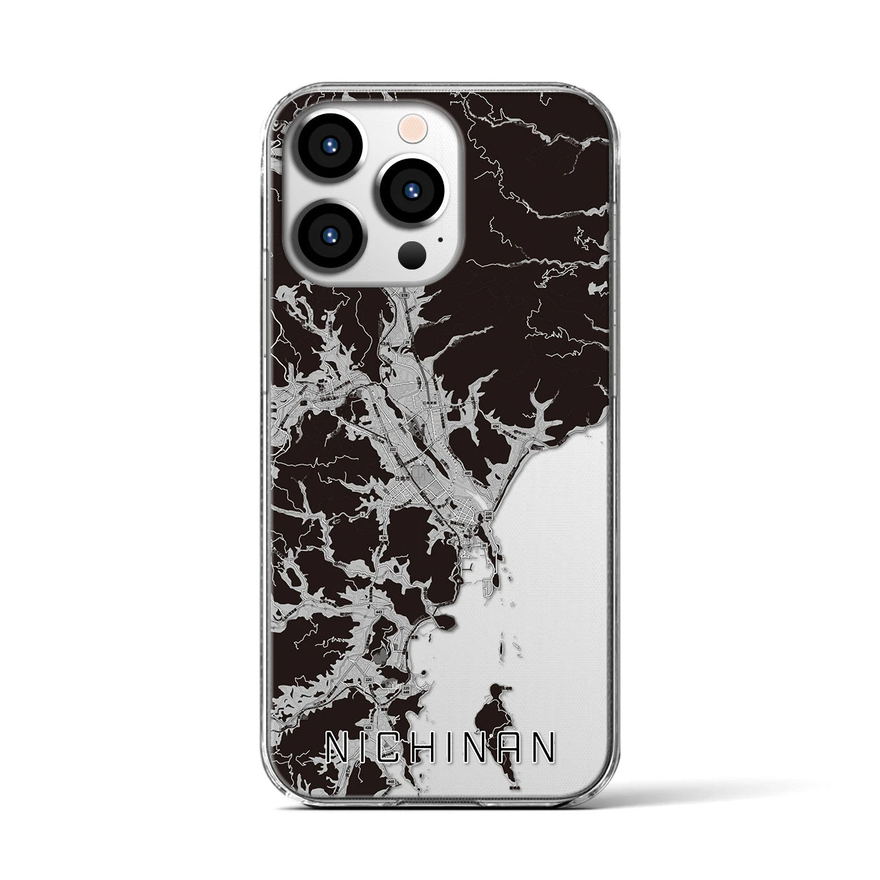 【日南(宮崎県)】地図柄iPhoneケース(クリアタイプ)