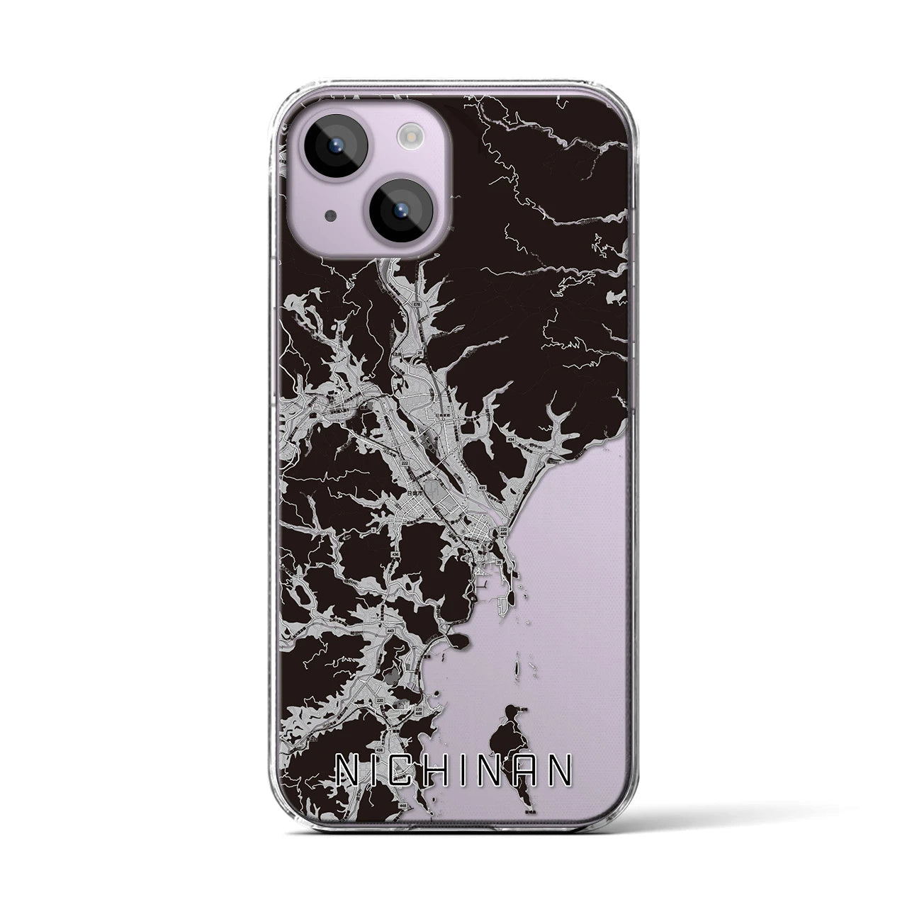 【日南(宮崎県)】地図柄iPhoneケース(クリアタイプ)