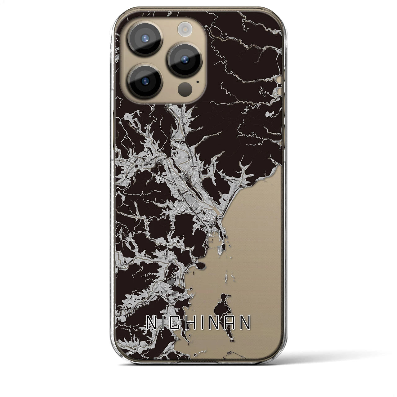 【日南(宮崎県)】地図柄iPhoneケース(クリアタイプ)