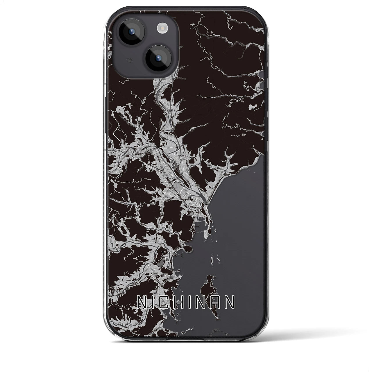 【日南(宮崎県)】地図柄iPhoneケース(クリアタイプ)