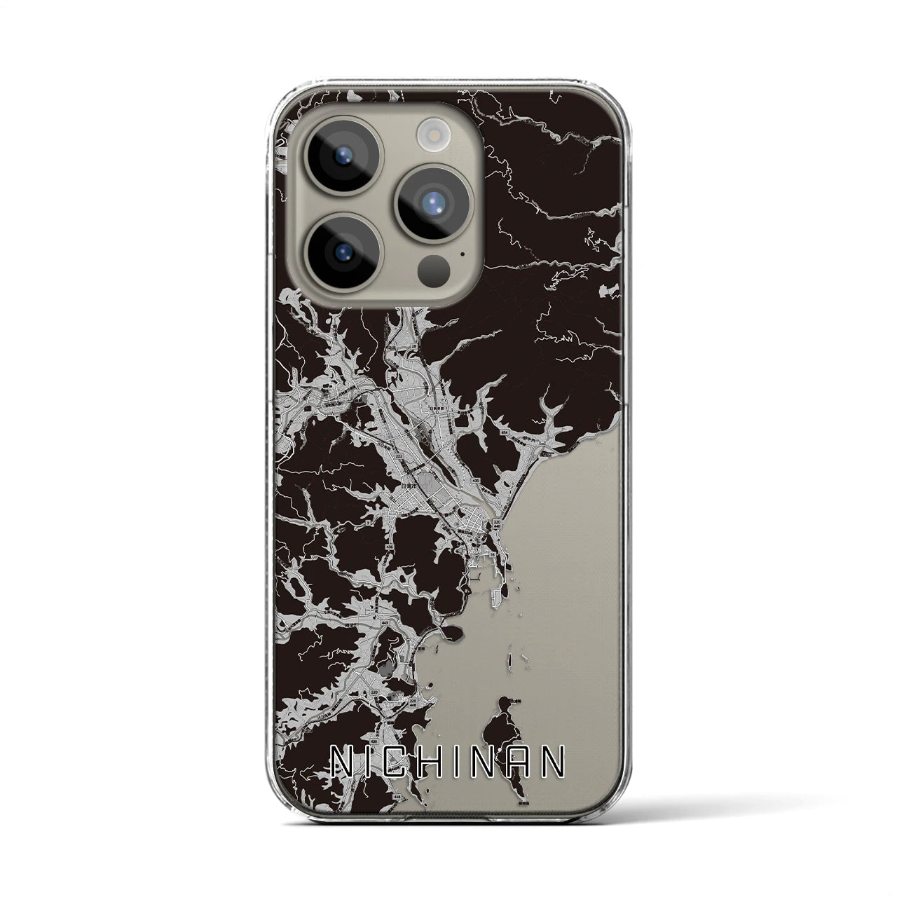 【日南(宮崎県)】地図柄iPhoneケース(クリアタイプ)