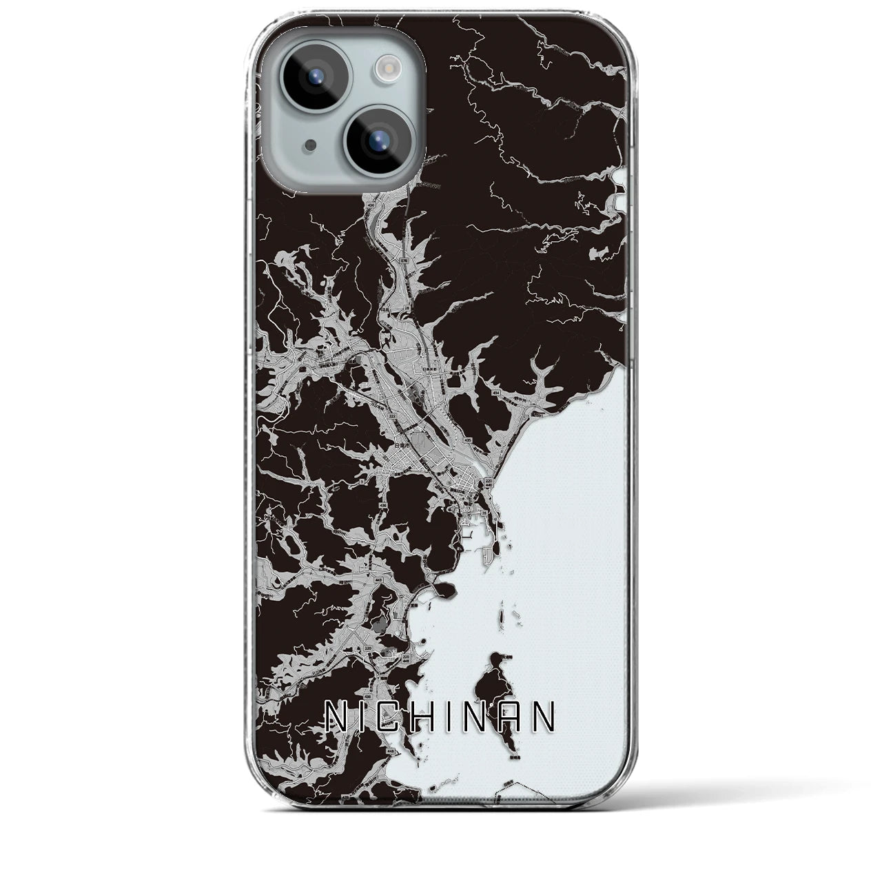 【日南(宮崎県)】地図柄iPhoneケース(クリアタイプ)