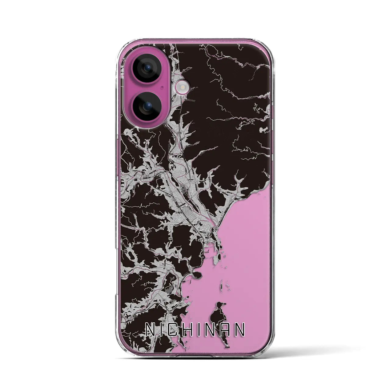 【日南(宮崎県)】地図柄iPhoneケース(クリアタイプ)