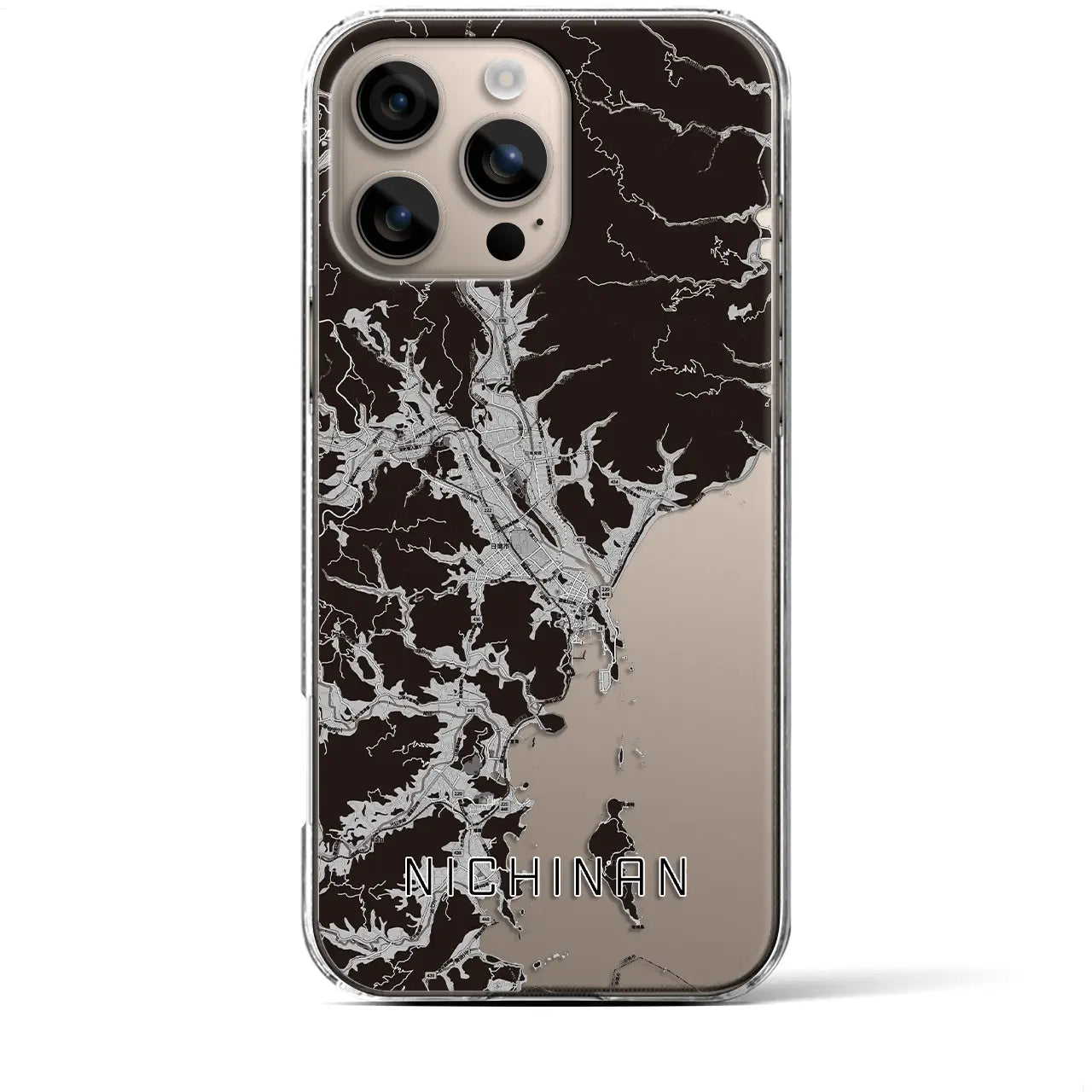 【日南(宮崎県)】地図柄iPhoneケース(クリアタイプ)