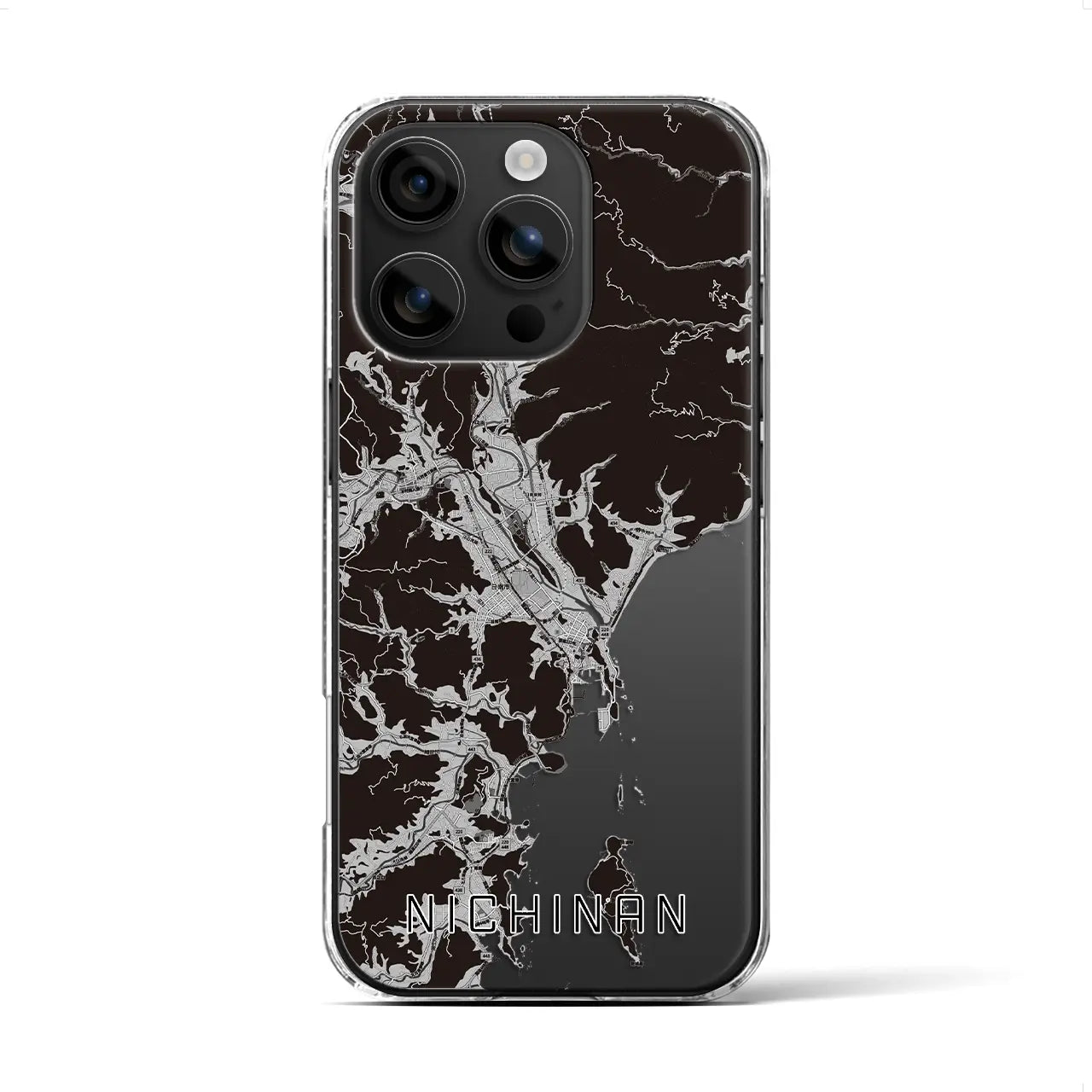 【日南(宮崎県)】地図柄iPhoneケース(クリアタイプ)