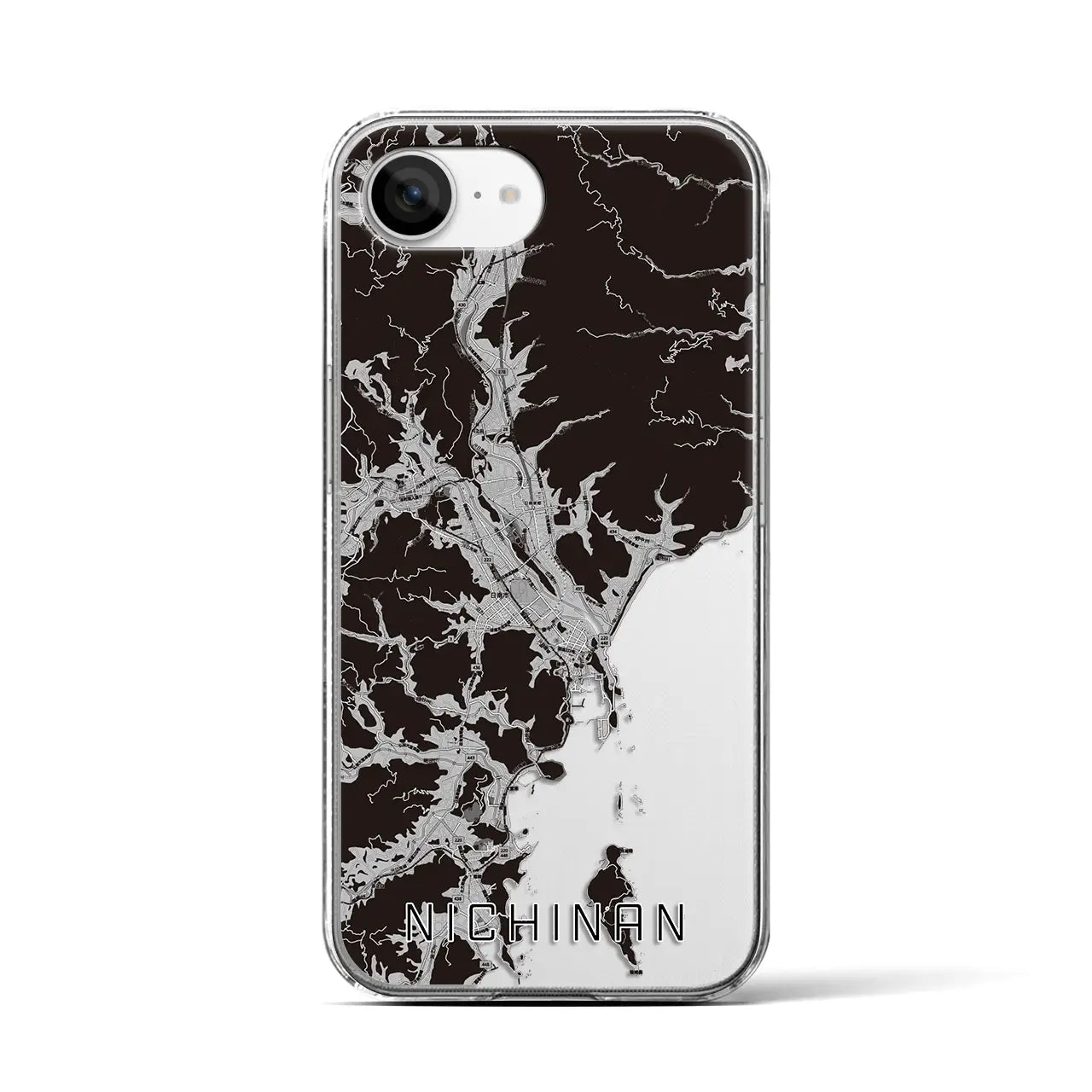 【日南(宮崎県)】地図柄iPhoneケース(クリアタイプ)