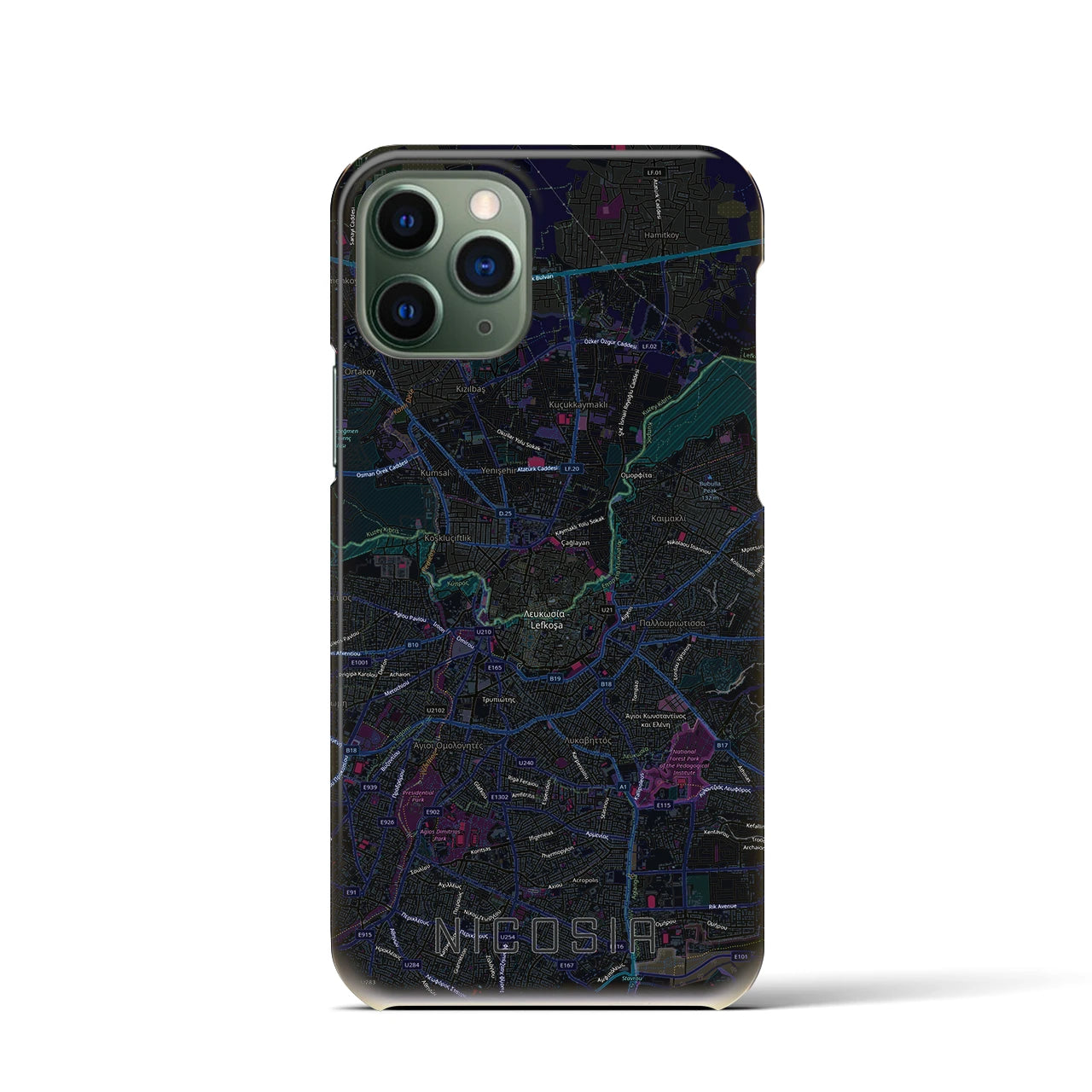 【ニコシア(キプロス)】地図柄iPhoneケース(バックカバータイプ)