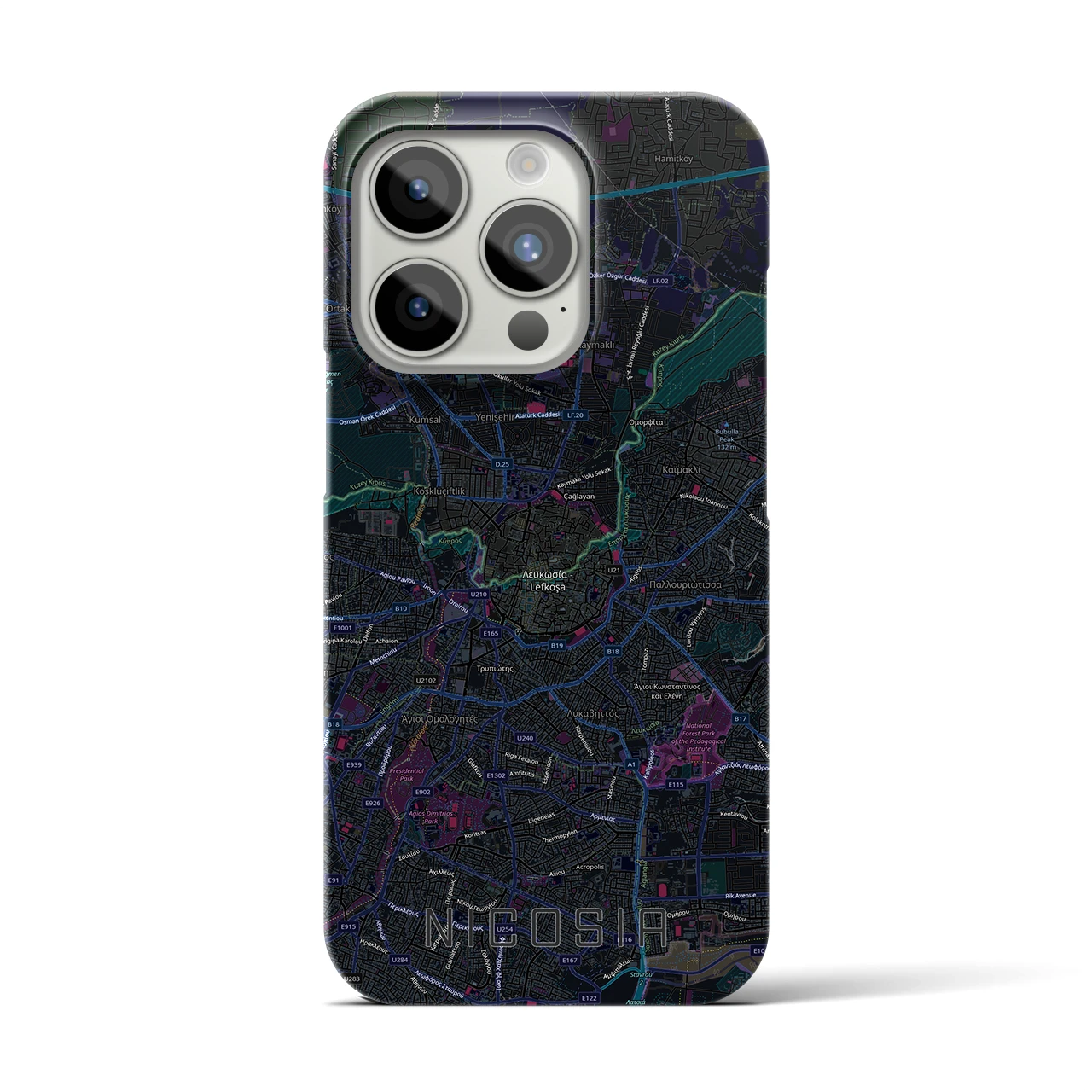 【ニコシア(キプロス)】地図柄iPhoneケース(バックカバータイプ)