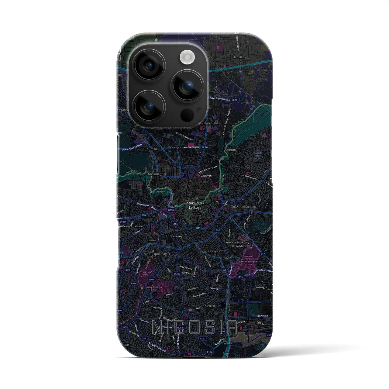 【ニコシア(キプロス)】地図柄iPhoneケース(バックカバータイプ)