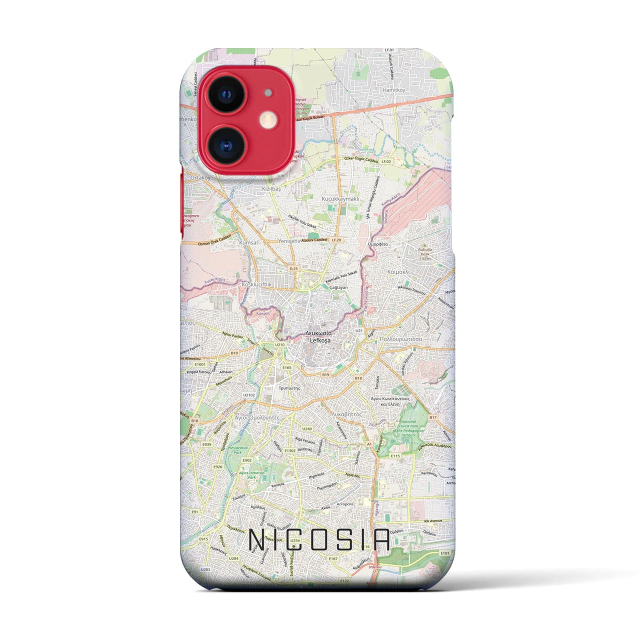【ニコシア(キプロス)】地図柄iPhoneケース(バックカバータイプ)
