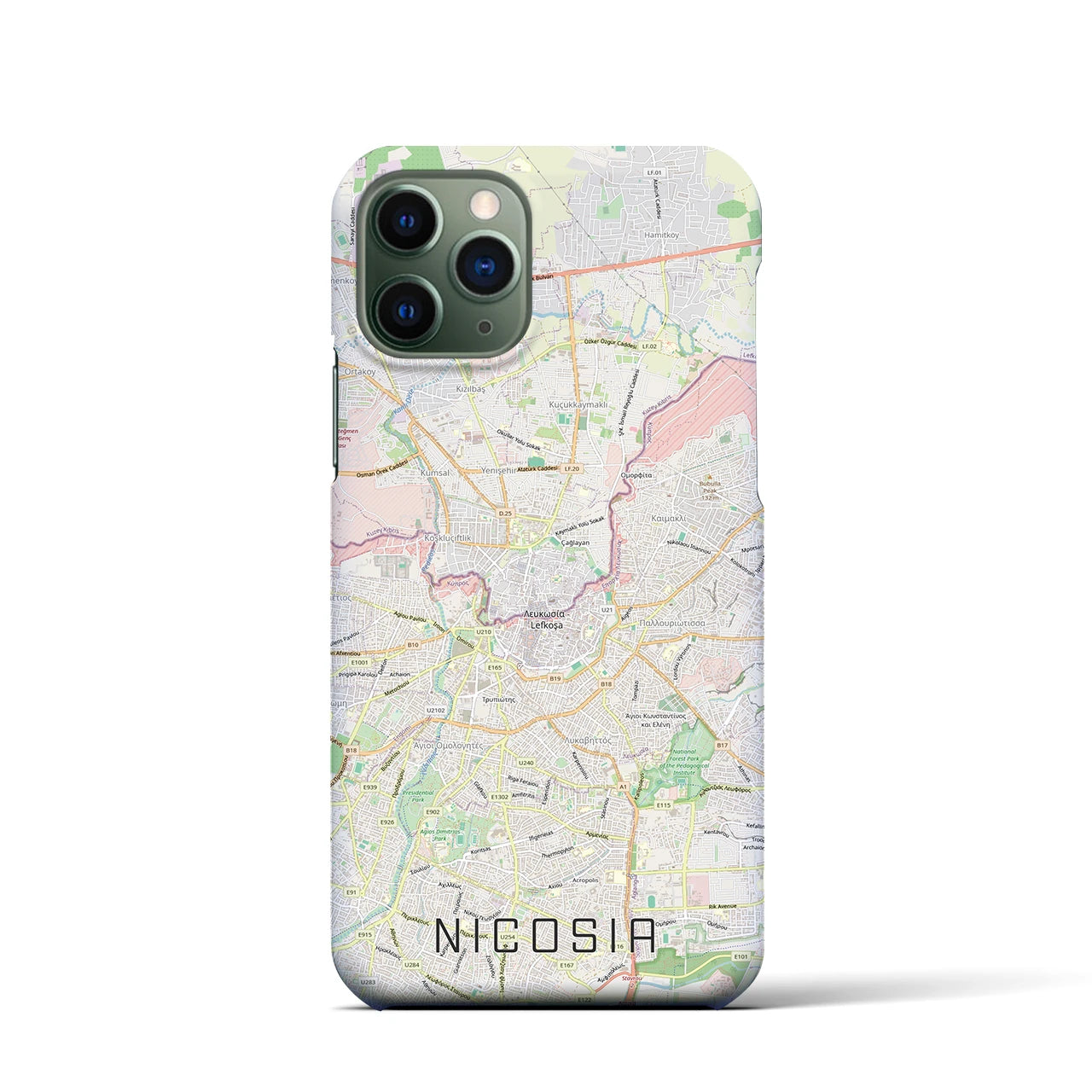 【ニコシア(キプロス)】地図柄iPhoneケース(バックカバータイプ)