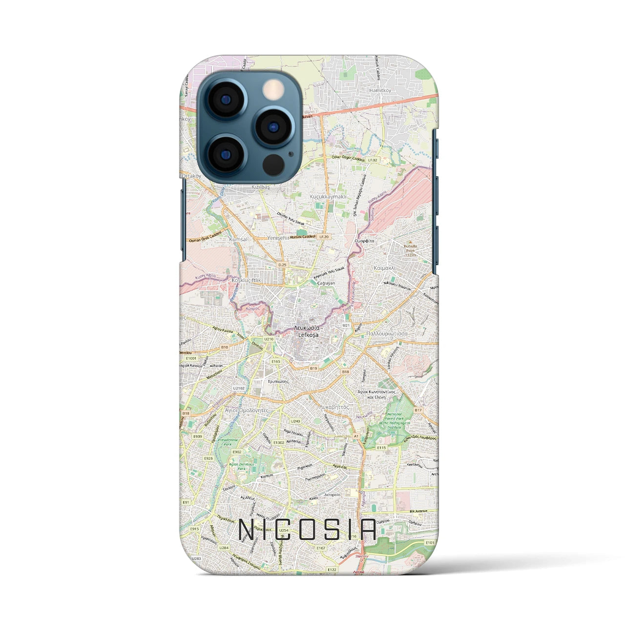 【ニコシア(キプロス)】地図柄iPhoneケース(バックカバータイプ)