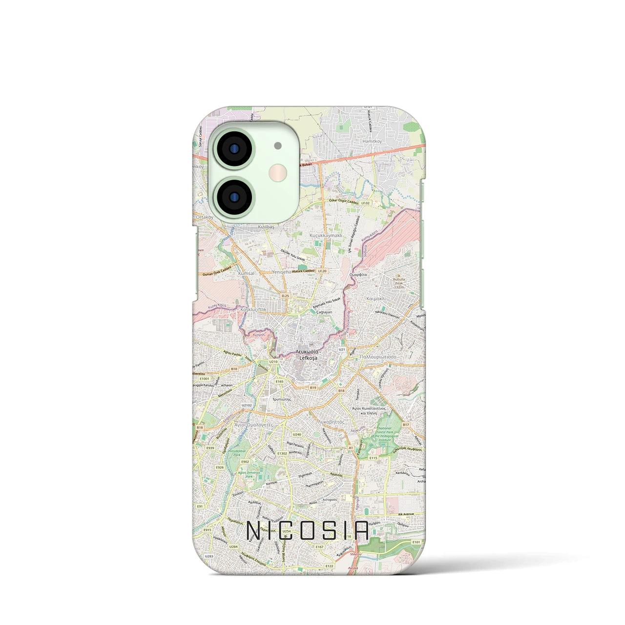 【ニコシア(キプロス)】地図柄iPhoneケース(バックカバータイプ)