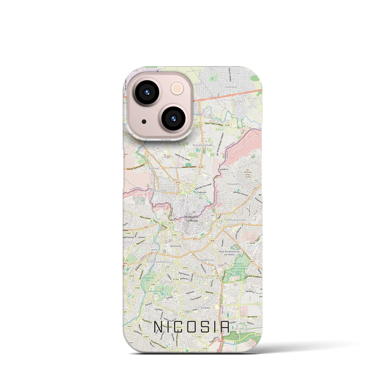 【ニコシア(キプロス)】地図柄iPhoneケース(バックカバータイプ)