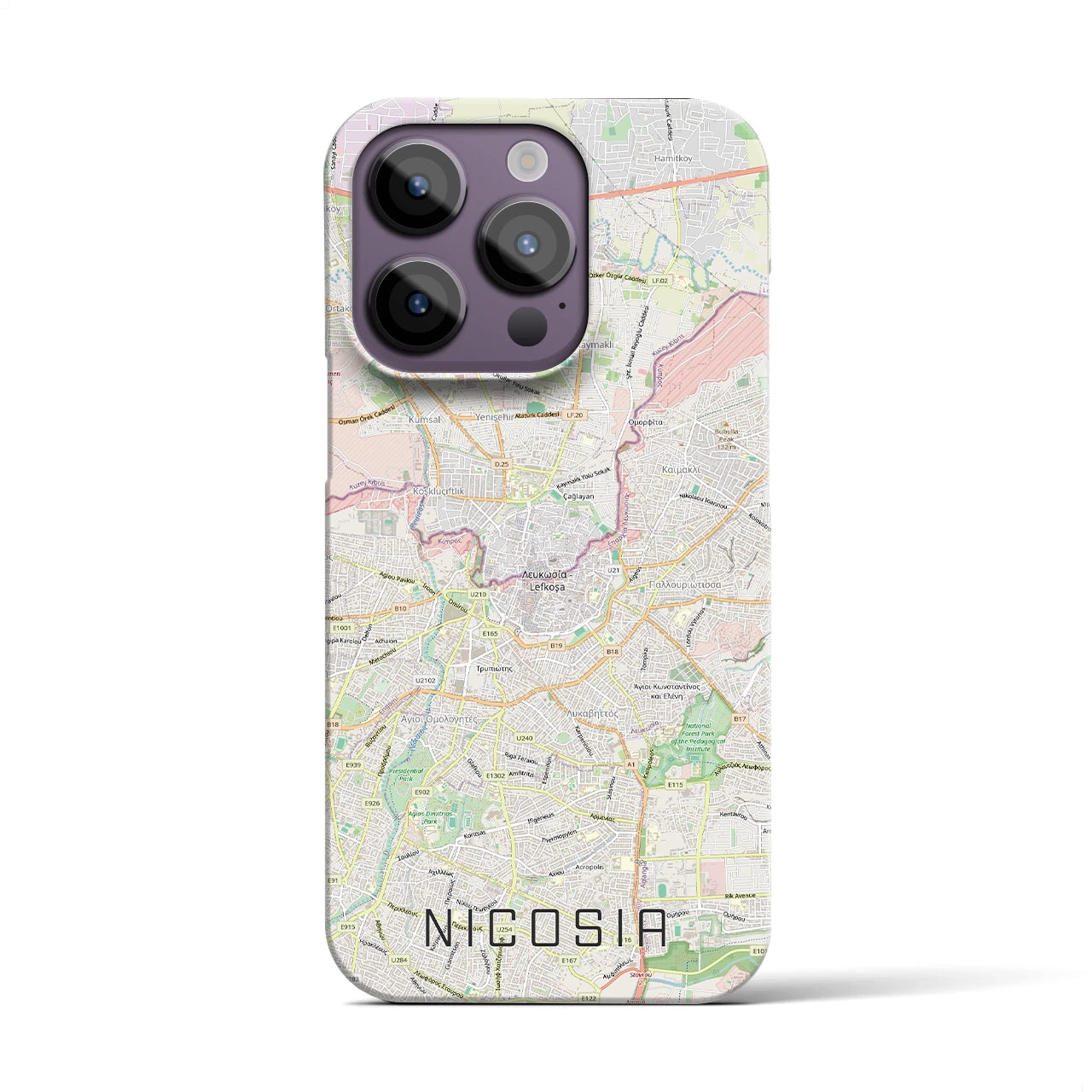 【ニコシア(キプロス)】地図柄iPhoneケース(バックカバータイプ)