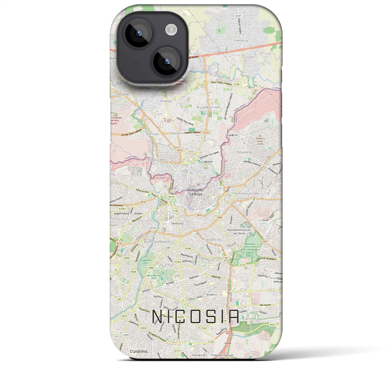 【ニコシア(キプロス)】地図柄iPhoneケース(バックカバータイプ)