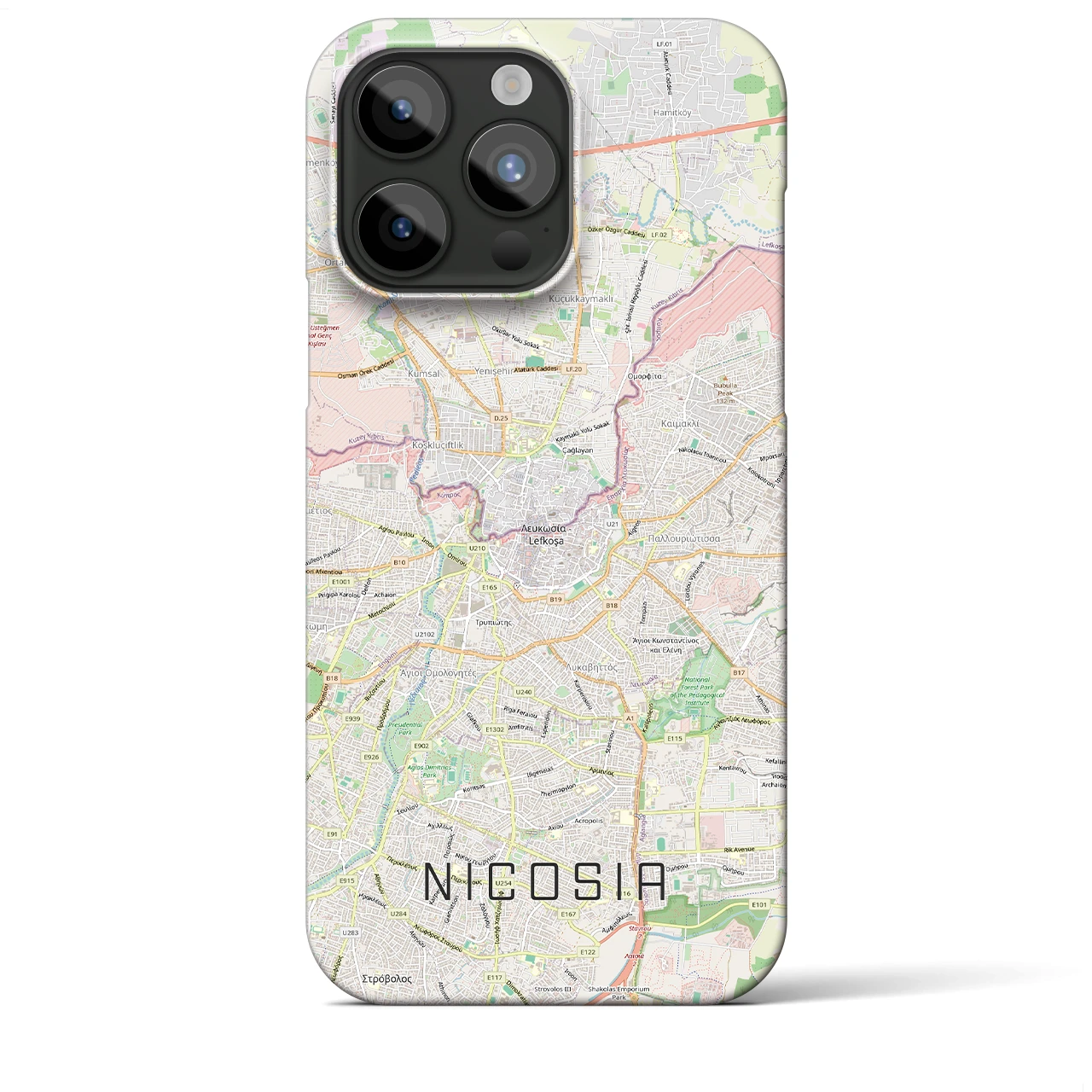 【ニコシア(キプロス)】地図柄iPhoneケース(バックカバータイプ)
