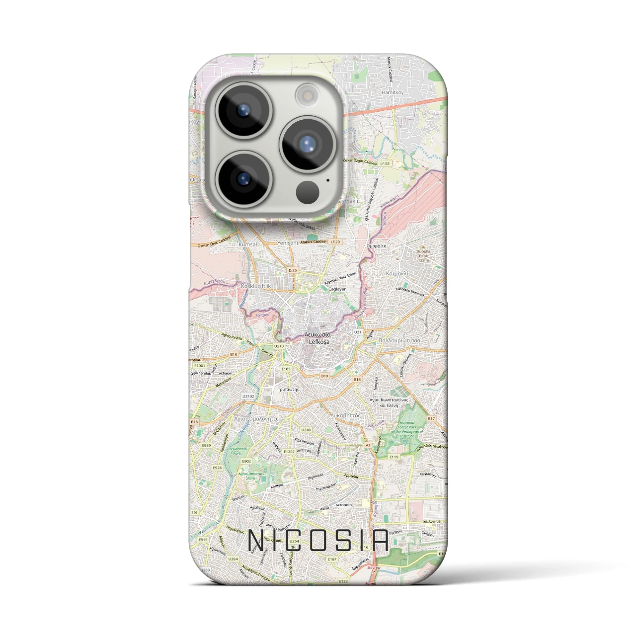 【ニコシア(キプロス)】地図柄iPhoneケース(バックカバータイプ)