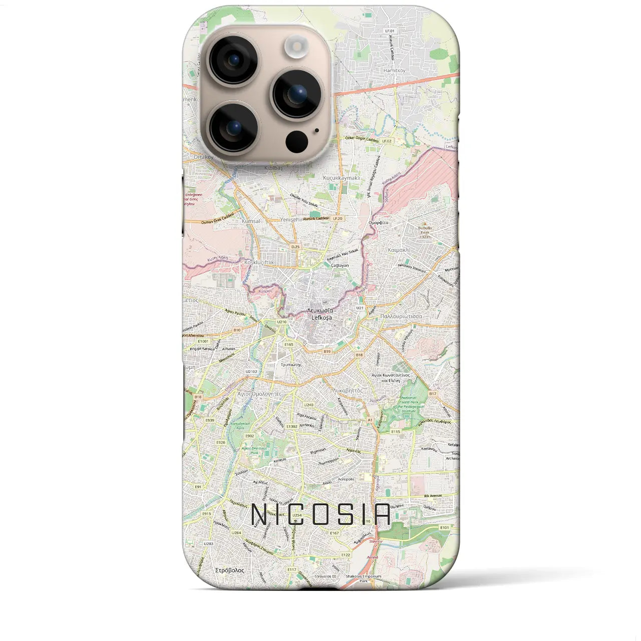 【ニコシア(キプロス)】地図柄iPhoneケース(バックカバータイプ)
