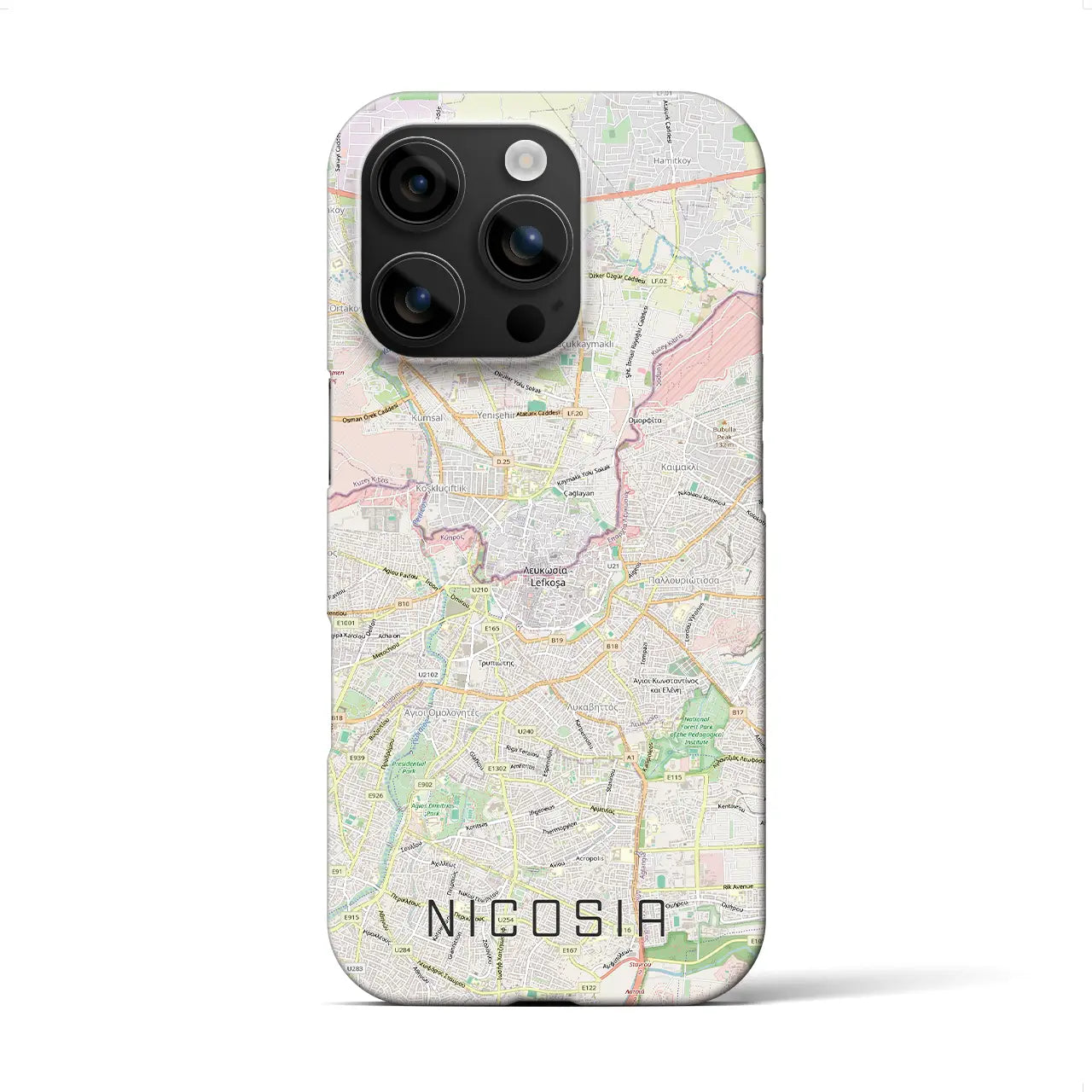 【ニコシア(キプロス)】地図柄iPhoneケース(バックカバータイプ)