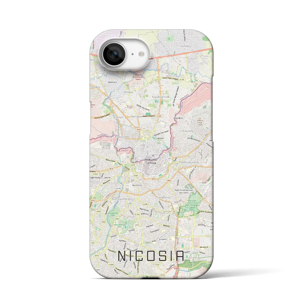 【ニコシア(キプロス)】地図柄iPhoneケース(バックカバータイプ)