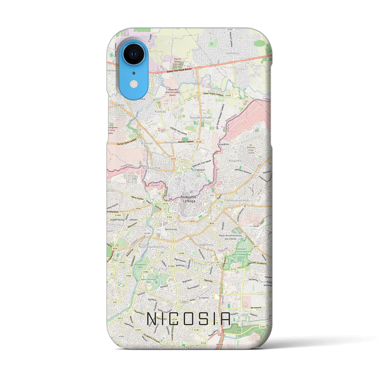 【ニコシア(キプロス)】地図柄iPhoneケース(バックカバータイプ)