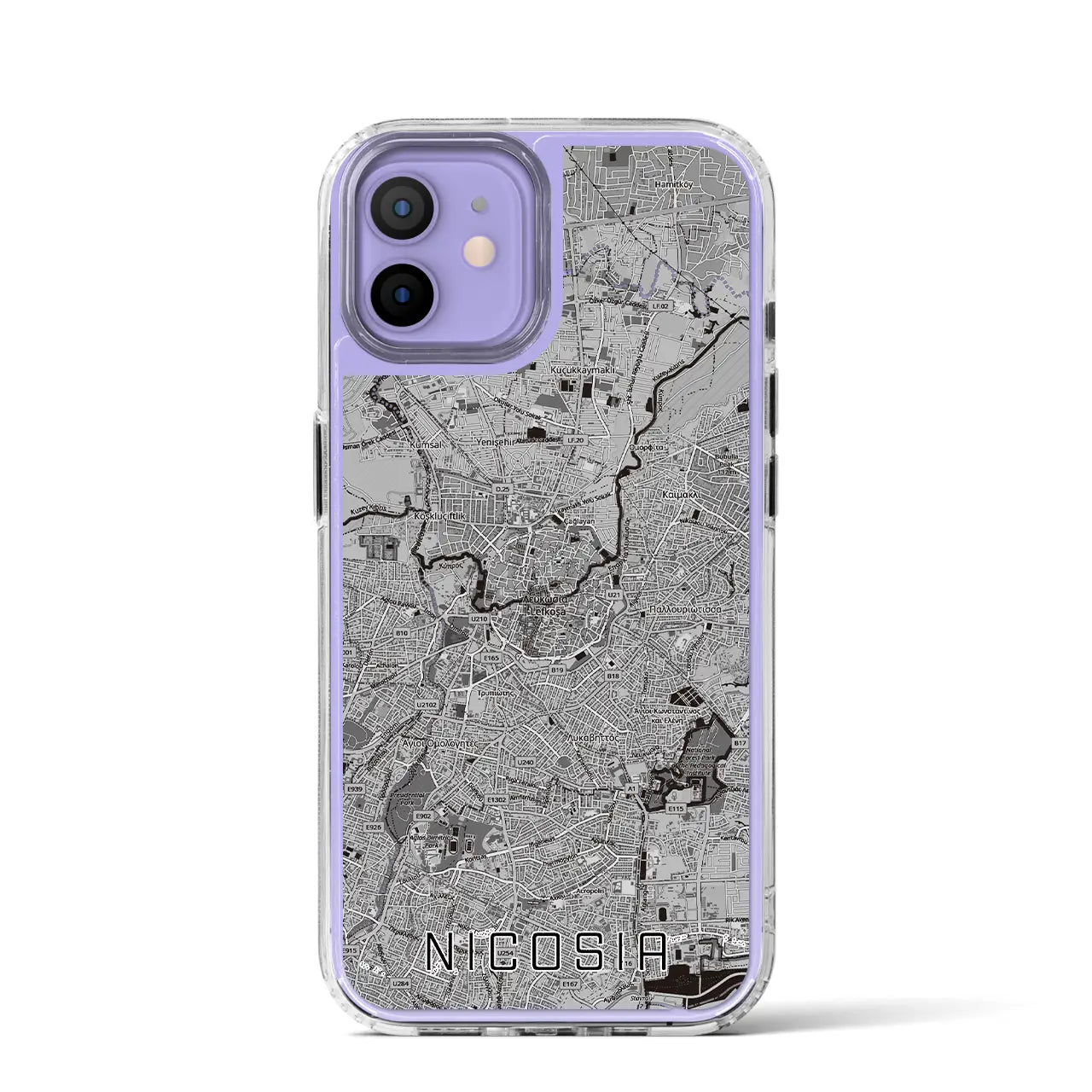 【ニコシア(キプロス)】地図柄iPhoneケース(MagSafeタイプ)