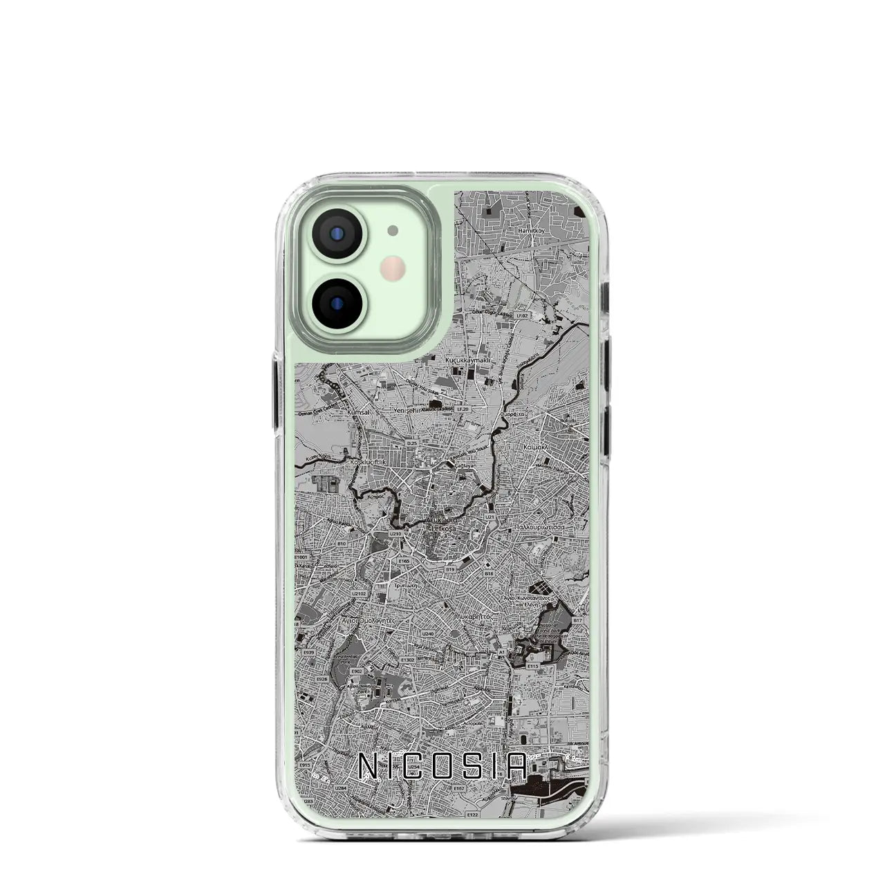 【ニコシア(キプロス)】地図柄iPhoneケース(MagSafeタイプ)