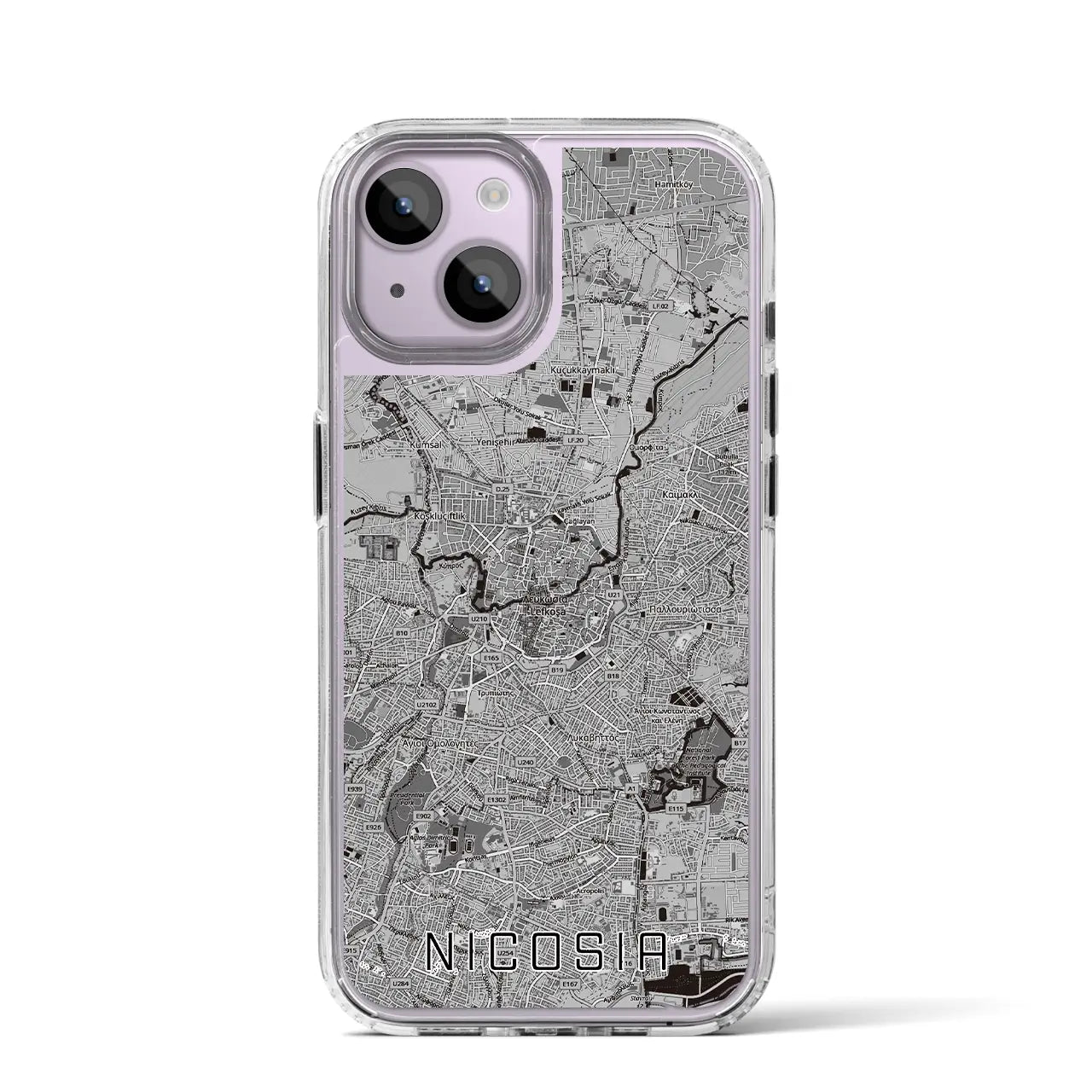 【ニコシア(キプロス)】地図柄iPhoneケース(MagSafeタイプ)