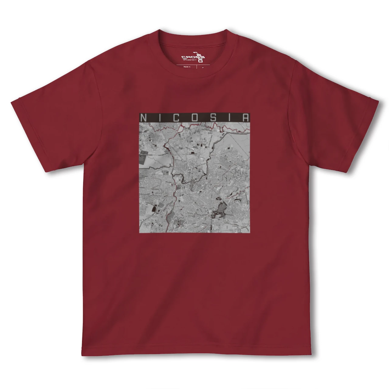 【ニコシア(キプロス)】地図柄ヘビーウェイトTシャツ