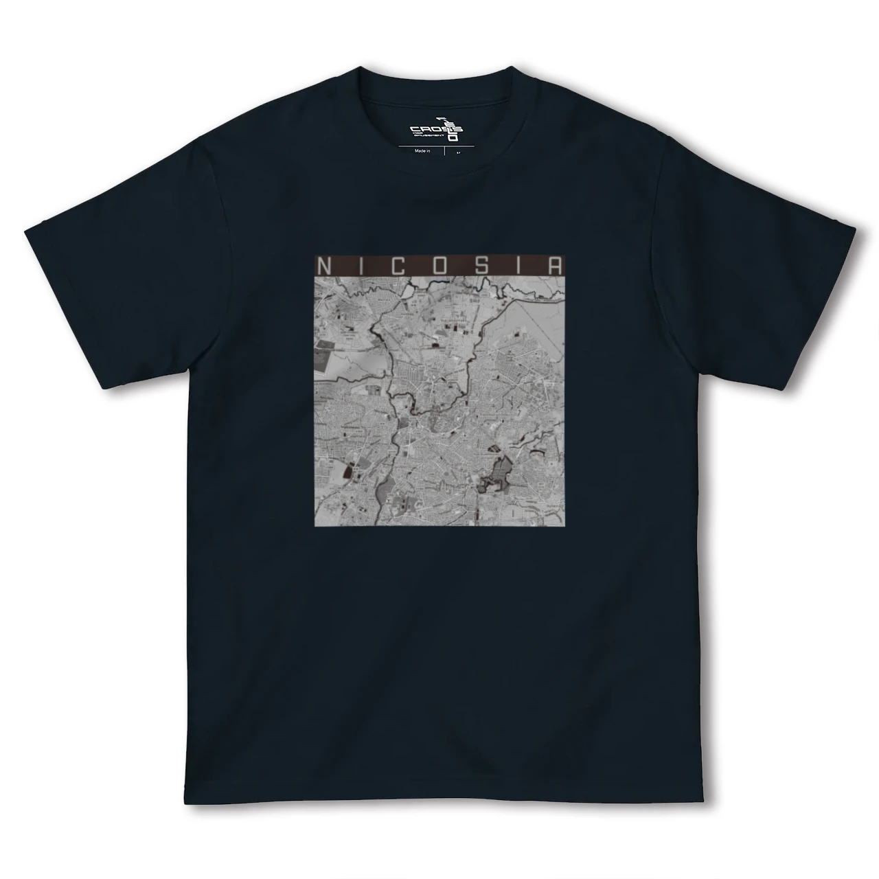 【ニコシア(キプロス)】地図柄ヘビーウェイトTシャツ