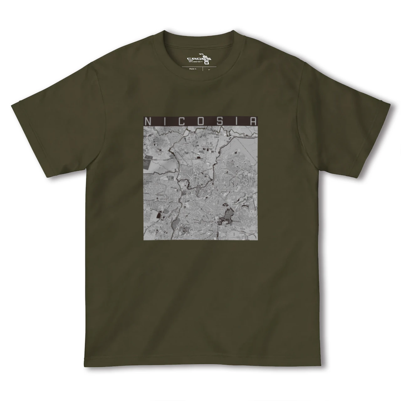 【ニコシア(キプロス)】地図柄ヘビーウェイトTシャツ