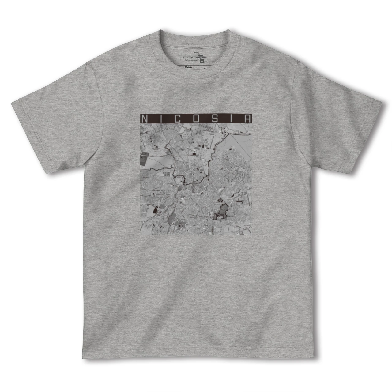 【ニコシア(キプロス)】地図柄ヘビーウェイトTシャツ