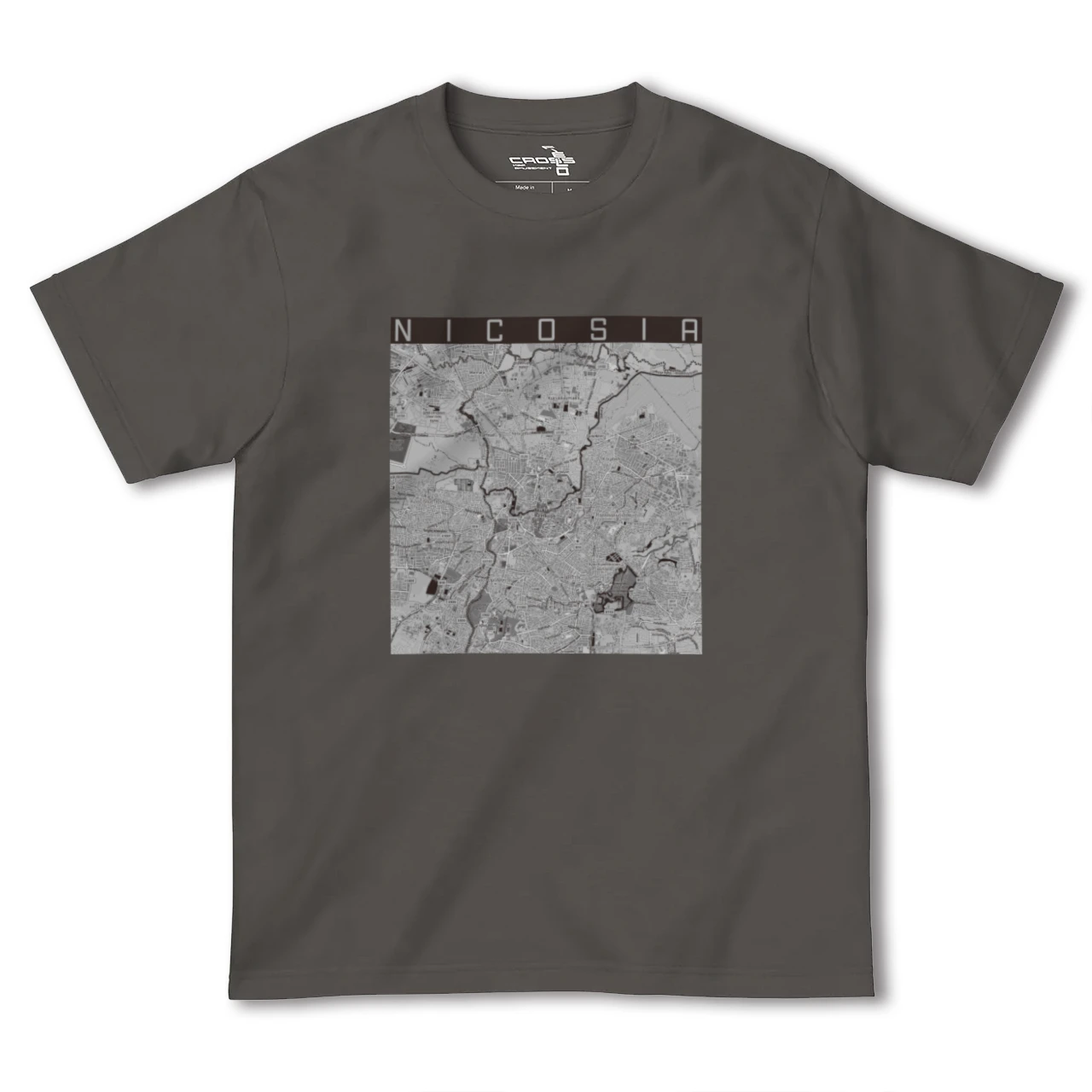 【ニコシア(キプロス)】地図柄ヘビーウェイトTシャツ