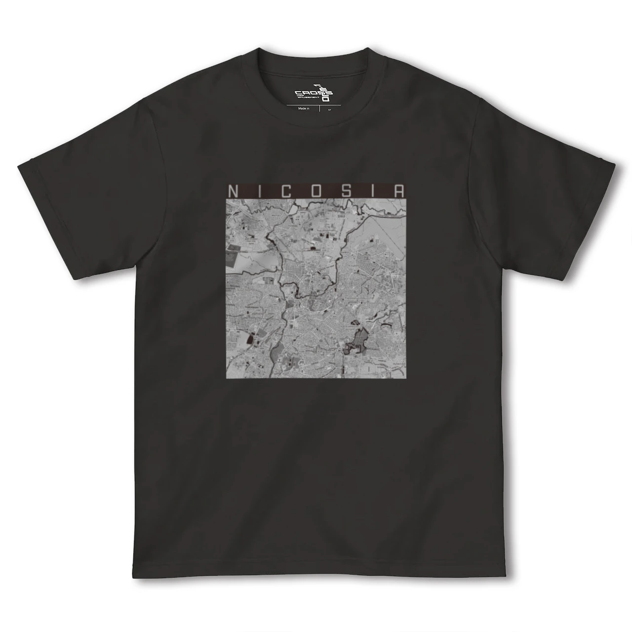 【ニコシア(キプロス)】地図柄ヘビーウェイトTシャツ