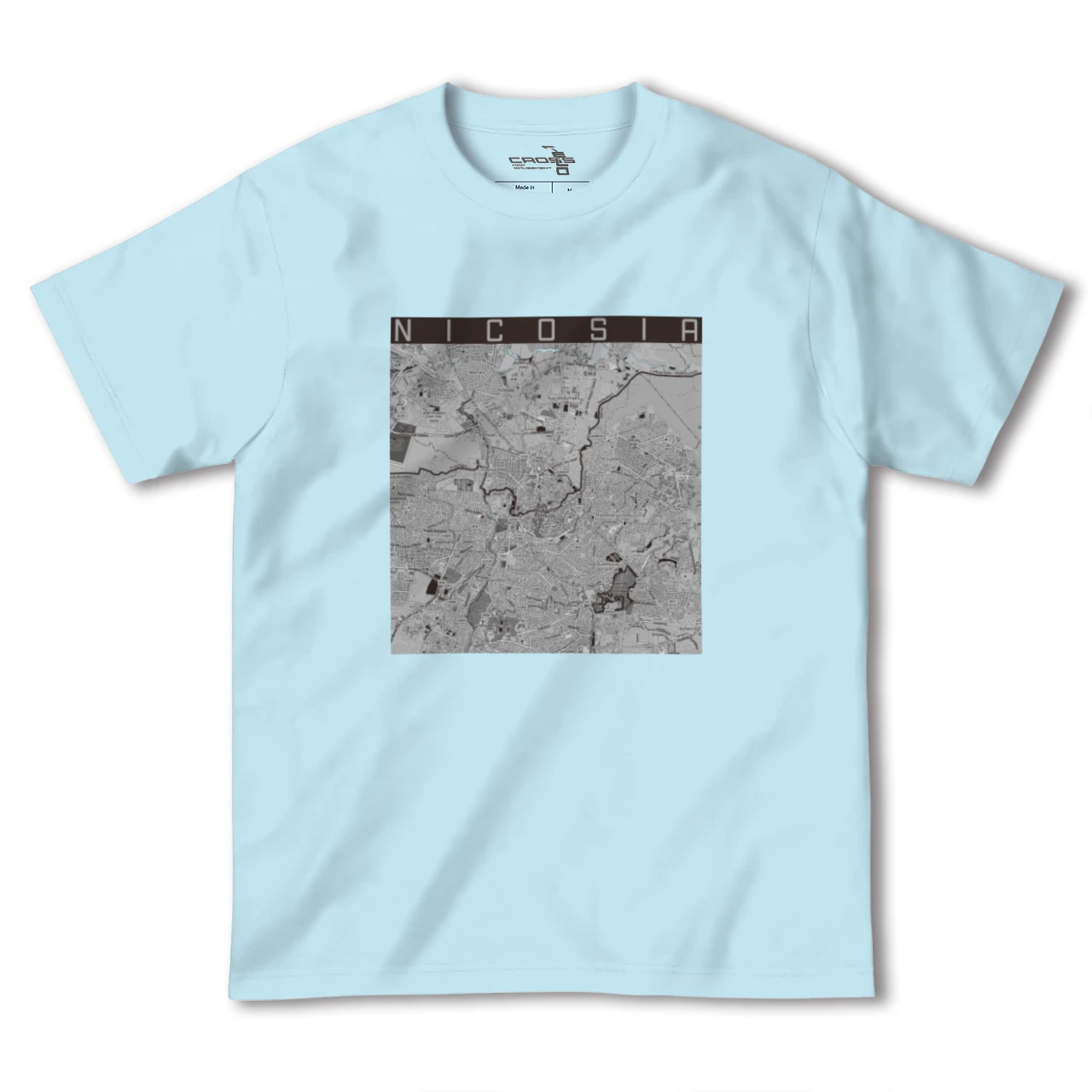 【ニコシア(キプロス)】地図柄ヘビーウェイトTシャツ