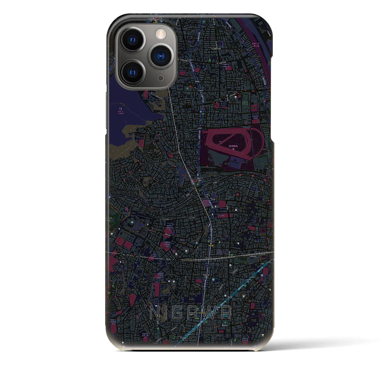 【仁川(兵庫県)】地図柄iPhoneケース(バックカバータイプ)