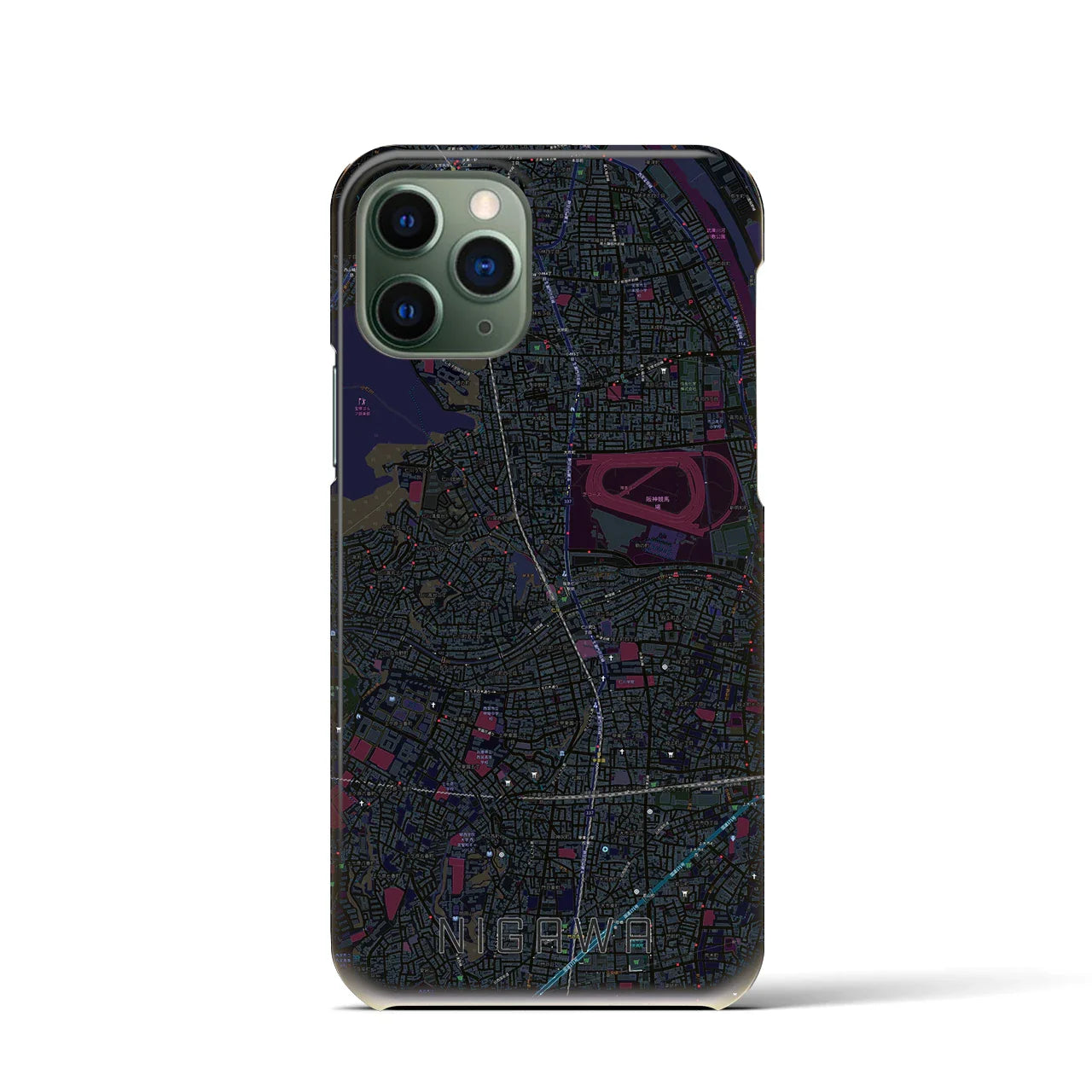 【仁川(兵庫県)】地図柄iPhoneケース(バックカバータイプ)