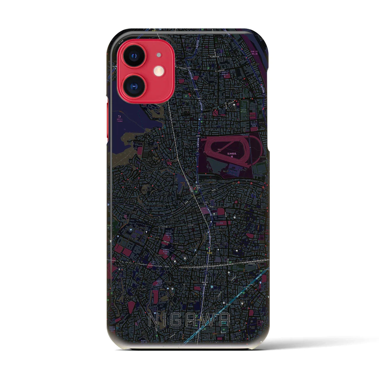 【仁川(兵庫県)】地図柄iPhoneケース(バックカバータイプ)