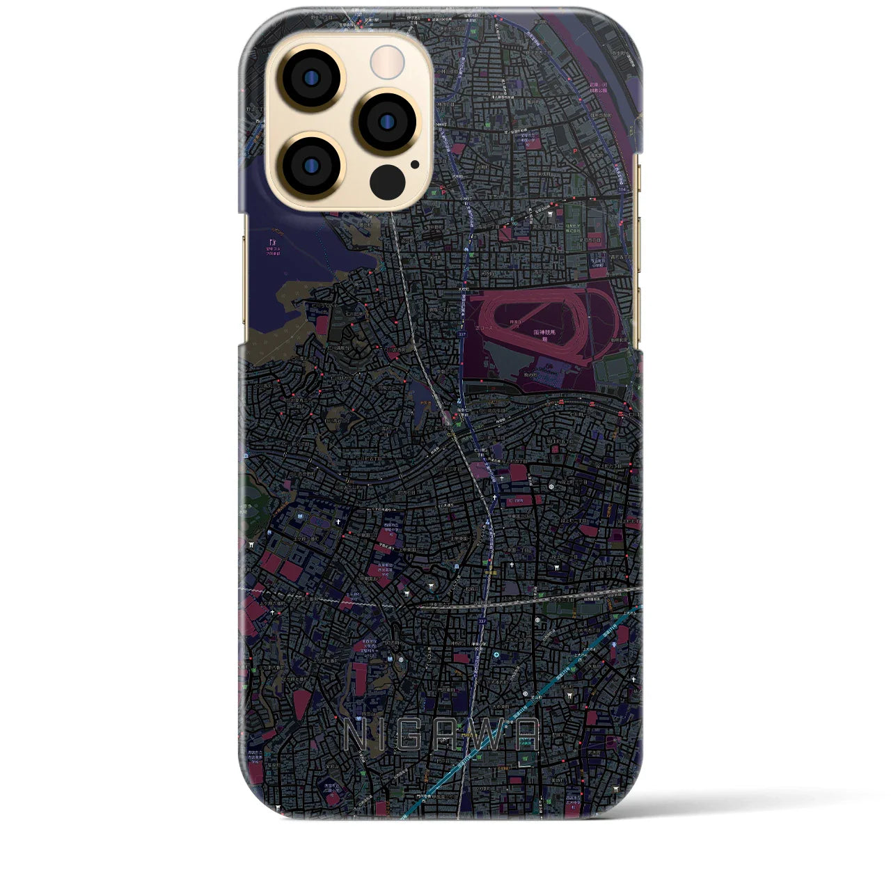 【仁川(兵庫県)】地図柄iPhoneケース(バックカバータイプ)