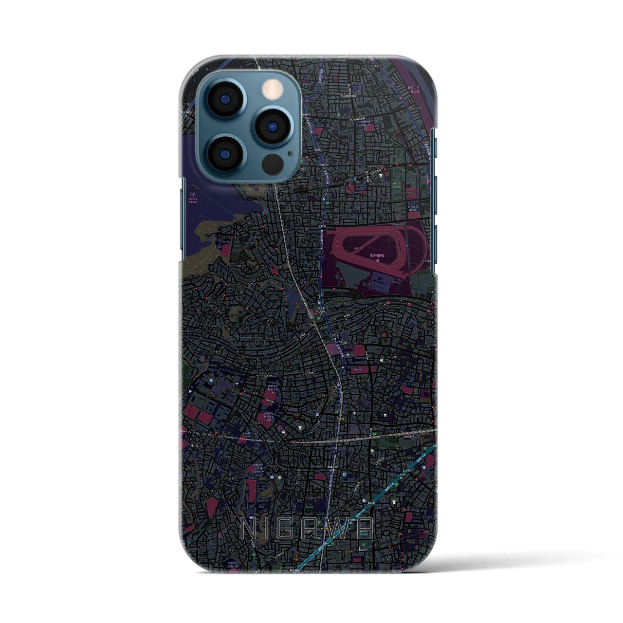 【仁川(兵庫県)】地図柄iPhoneケース(バックカバータイプ)