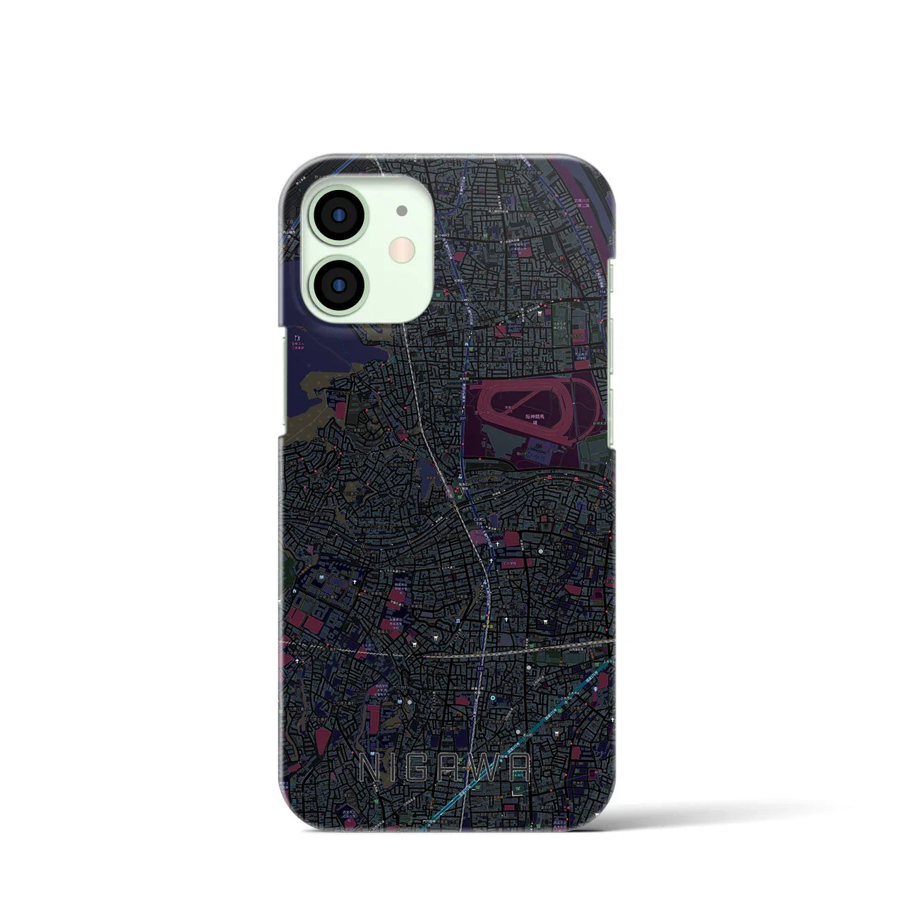 【仁川(兵庫県)】地図柄iPhoneケース(バックカバータイプ)