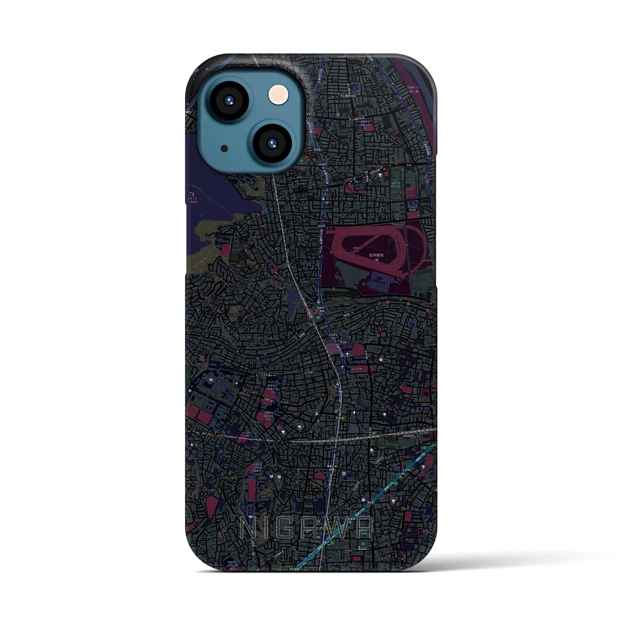 【仁川(兵庫県)】地図柄iPhoneケース(バックカバータイプ)