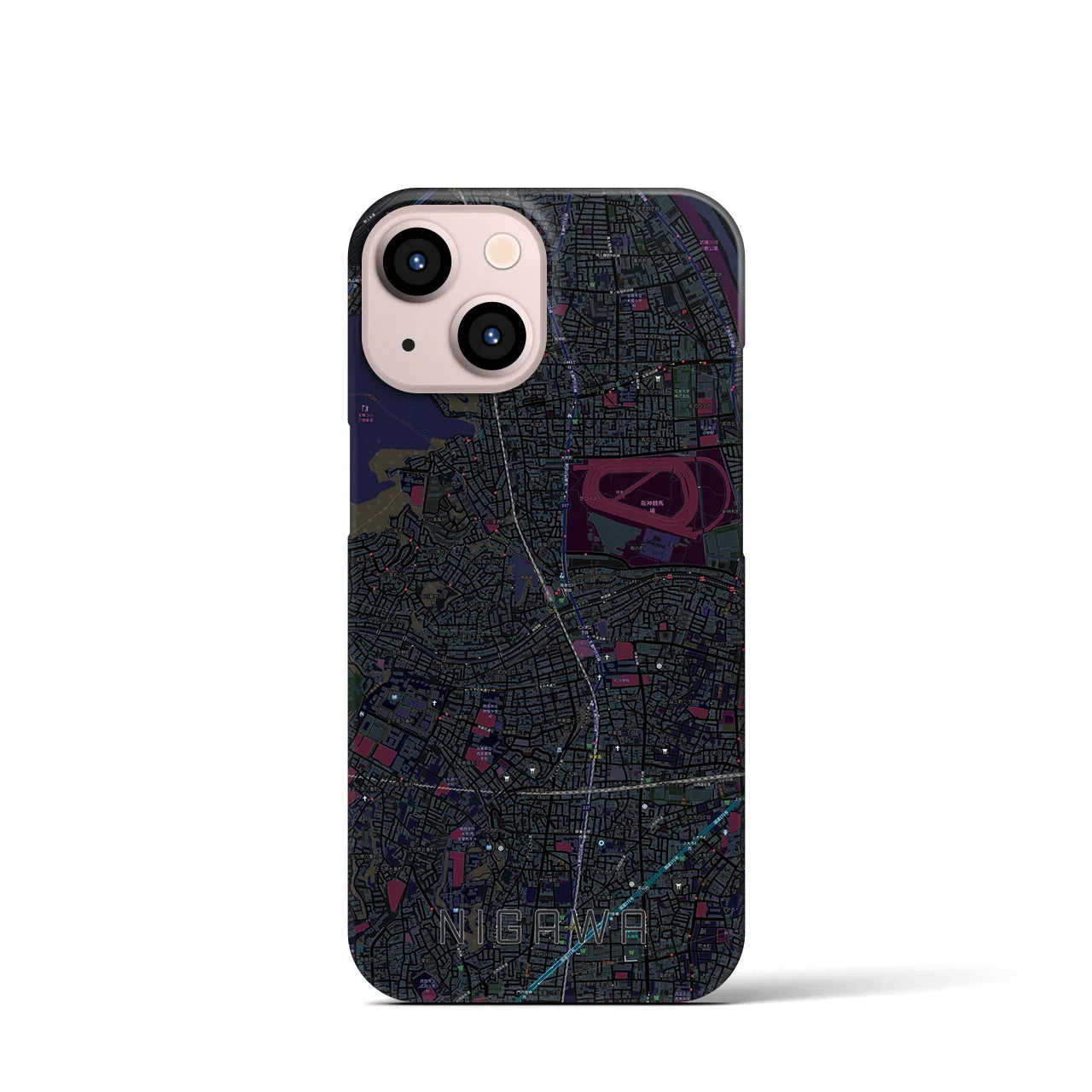 【仁川(兵庫県)】地図柄iPhoneケース(バックカバータイプ)