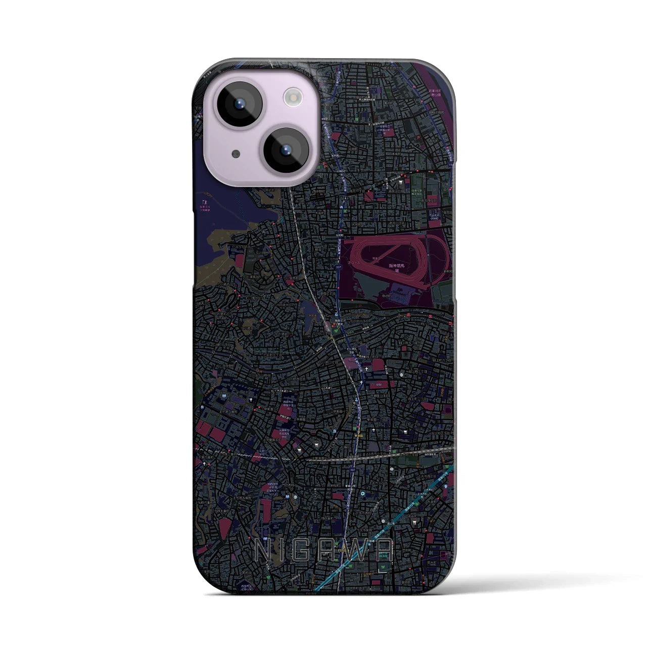 【仁川(兵庫県)】地図柄iPhoneケース(バックカバータイプ)