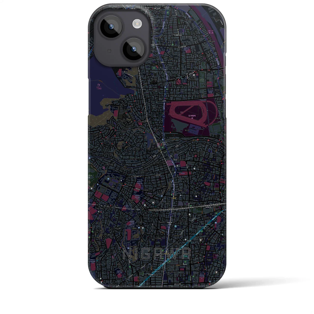 【仁川(兵庫県)】地図柄iPhoneケース(バックカバータイプ)