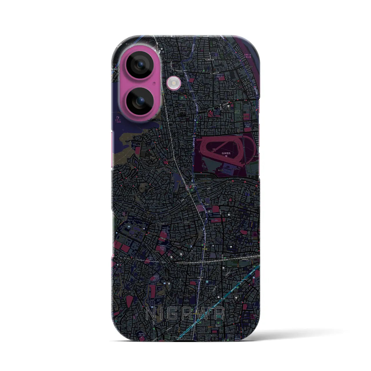 【仁川(兵庫県)】地図柄iPhoneケース(バックカバータイプ)